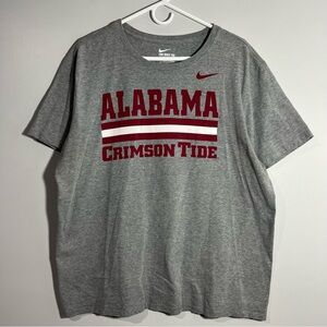 Nike Alabama Crimson Tide Gray White Red Short Sleeve T-Shirt Mens XL
